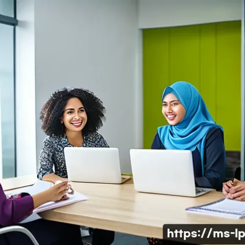 고정관념을 제거하기 위한 피드백 기법 - A diverse group of Malaysian office workers engaged in a collaborative meeting in a modern, well-lit...