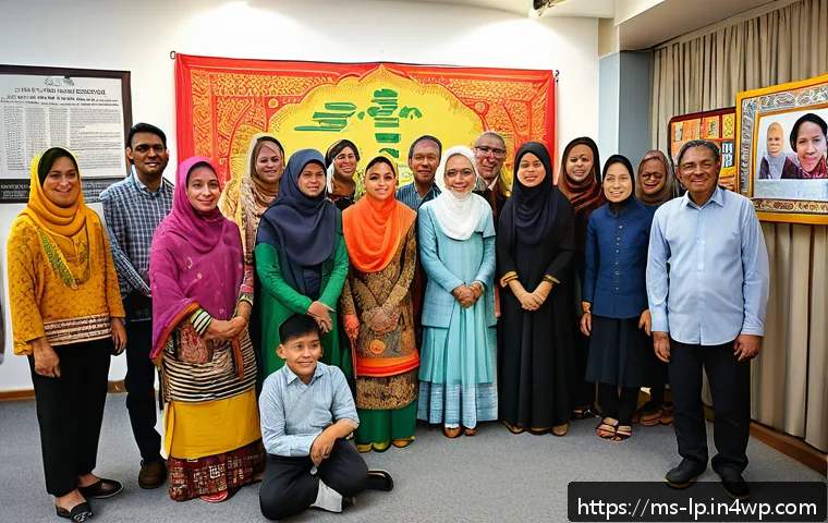 고정관념 없는 표현을 위한 리서치 방법 - A diverse group of Malaysian adults in a modern community center engaged in an empathetic dialogue s...